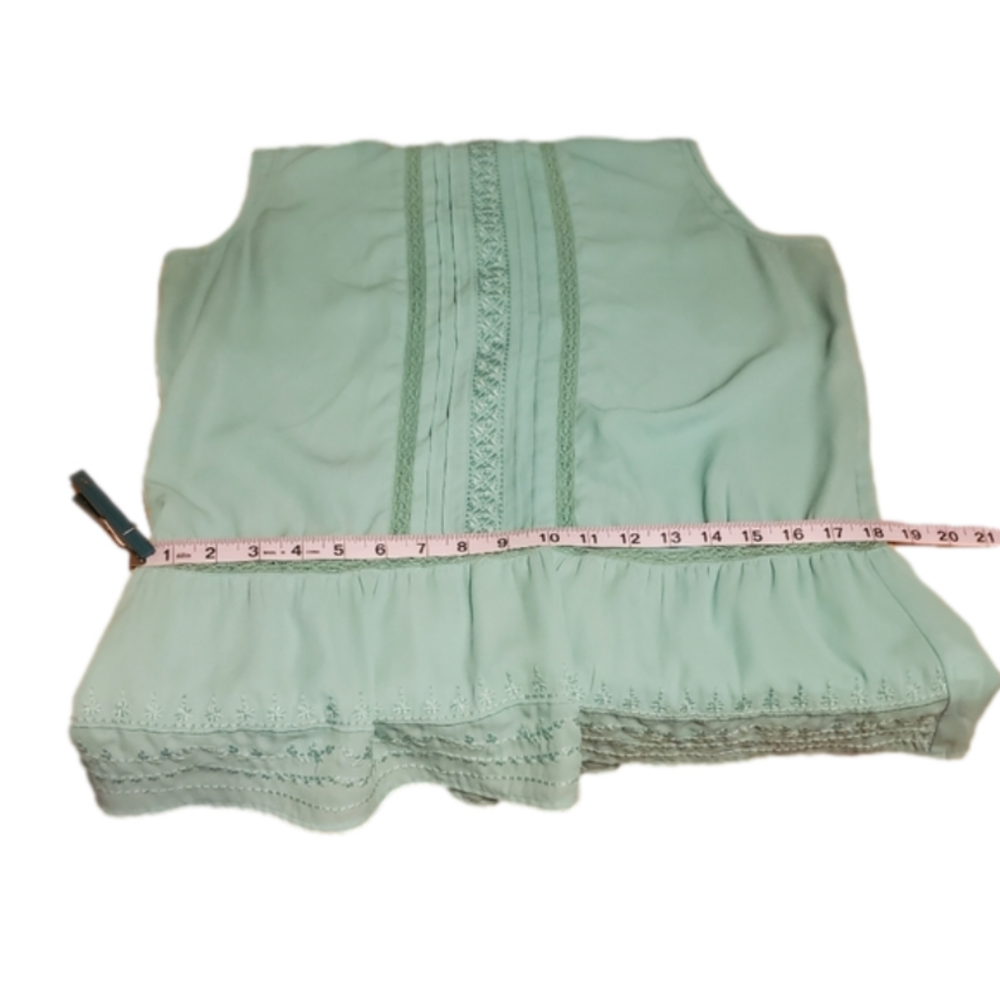 Modbe Teal Ruffle Blouse - L - Picture 6 of 8